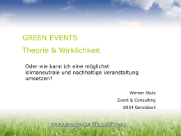 Green Events - Theorie und Wirklichkeit