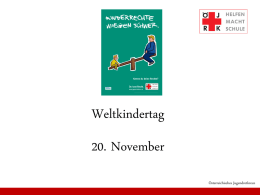 20. NovemberWeltkindertag - Österreichisches Jugendrotkreuz