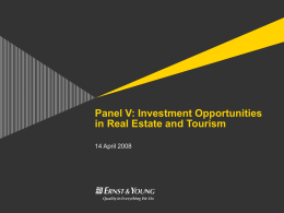 Ernst & Young - Investment Opportunities in Real Estate and Tourism