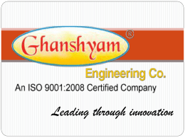 Wel come - Ghanshyam Engineering