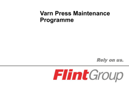 Press Maintenance Programme
