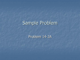 Sample Problem