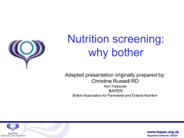 Nutrition screening: why bother