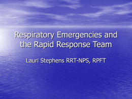 Respiratory Emergencies and the Rapid Response Team