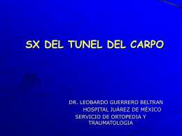 SINDROME DEL TUNEL DEL CARPO - Secretaría de Salud :: México