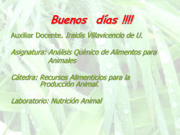 Nutrición Animal Análisis Químico de Alimentos para Animales