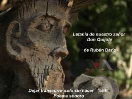 Letan&iacute;a de nuestro Se&ntilde;or D. Quijote