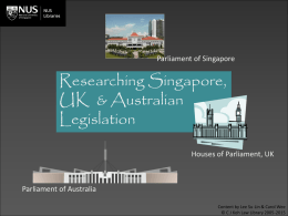 Legislation - NUS Libraries - National University of Singapore