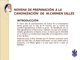 Novena M. Carmen Sallés - Concepcionistas Misioneras de La