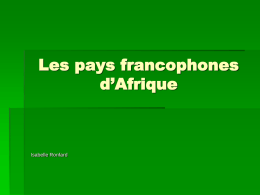 Les pays francophones d`Afrique