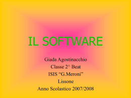 IL SOFTWARE - IPSIA Giuseppe Meroni