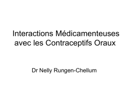 Interactions médicamenteuses avec les Contraceptifs