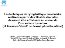 Choricentèse - Association des technicien(nes) en Cytogénétique