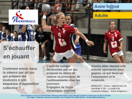 Anim`h@nd Adulte - Fédération française de handball