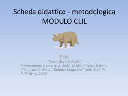 Scheda didattico - metodologica MODULO CLIL