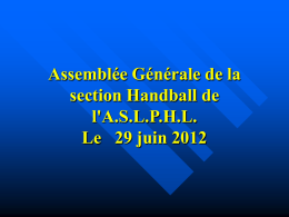 Assemblée Générale de la saison 2011/2012