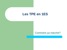 TPE-1eES Lycée J Perrin Lyon