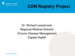 Capital Health DM Registry_Lewanczuk