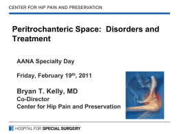 Peritrochanteric Space: Disorders and Treatment