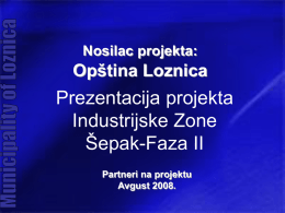 Loznica Municipality Let`s share the future