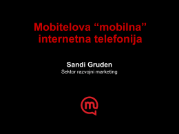 Sandi Gruden, Mobitelova internetna telefonija, maj 2009 Sandi