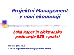 ATNET -Luka Koper in elektronsko poslovanje B2B v praksi (SLO)