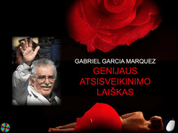 G.G.Marquez – Atsisveikinimo laiskas
