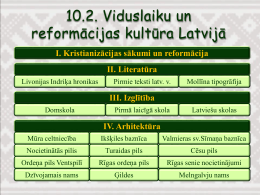 Viduslaiku un reformācijas kultūra Latvijā