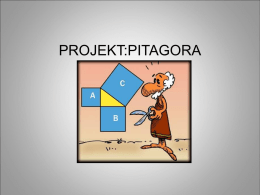 Prava prezentacija Pitagore - Osnovna škola Viktorovac Sisak