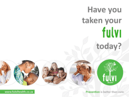 Click here to the Fulvi Health ™ Presentation