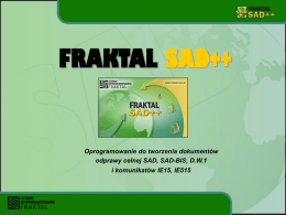 Informacje na temat oprogramowania FRAKTAL SAD++