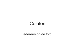 Colofon - OVO Zaanstad