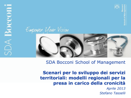 1. I bisogni di salute emergenti Invecchiamento e