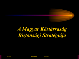 A Magyar Köztársaság Biztonsági Stratégiája