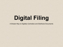 Presentasi Digital Filing