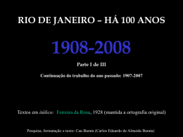 RIO DE JANEIRO-1908-2008