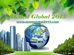 MMM Global 2015 www.mmmglobal2015.com