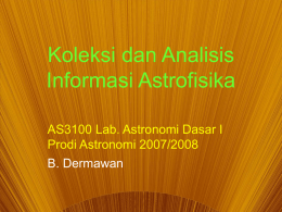 Koleksi dan Analisis Informasi Astrofisika