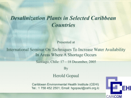 Desalinization in the Caribbean