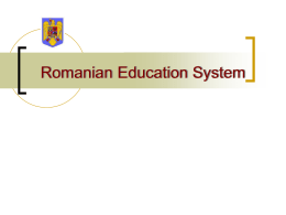 Romanian Education System