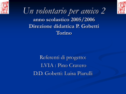 Un volontario per amico2 - Osservatorio sull`immigrazione in Piemonte