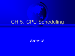 cpu scheduling