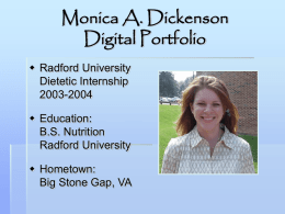 Monica A. Dickenson Digital Portfolio
