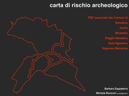 Carta di rischio archeologico propedeutica alla redazione del PSC