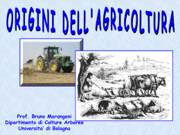 1. Origini agricoltura - Università degli Studi di Bologna