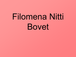 Filomena Nitti Bovét - Istituto Tecnico Economico Agostino Bassi