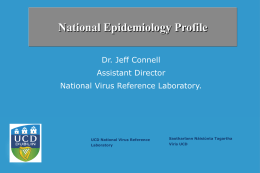 National Epidemiology Profile, Dr. Jeff Connell