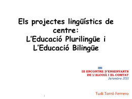 Programes d`Educació Plurilingüe - Coordinadora Alcoià