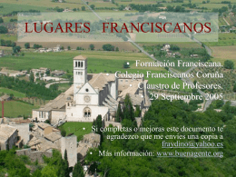 Monte de la Verna - Franciscanos OFM Santiago