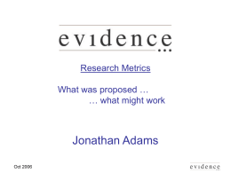 Research Metrics